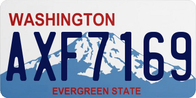 WA license plate AXF7169