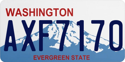 WA license plate AXF7170