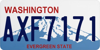 WA license plate AXF7171