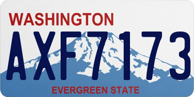 WA license plate AXF7173