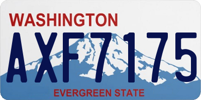WA license plate AXF7175