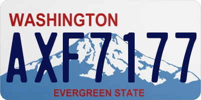 WA license plate AXF7177