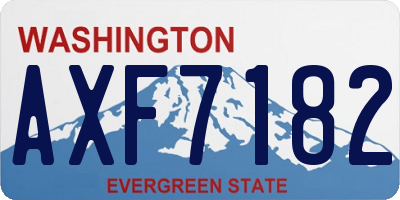 WA license plate AXF7182