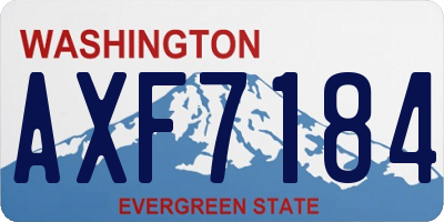 WA license plate AXF7184