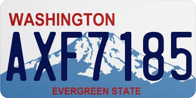 WA license plate AXF7185