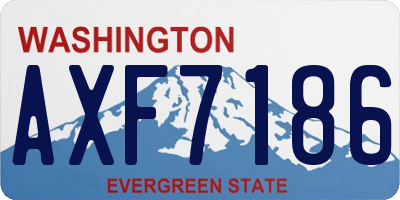 WA license plate AXF7186