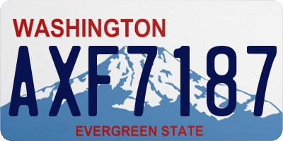 WA license plate AXF7187