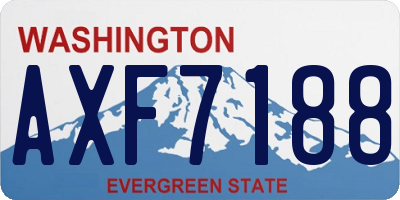 WA license plate AXF7188