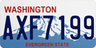 WA license plate AXF7199