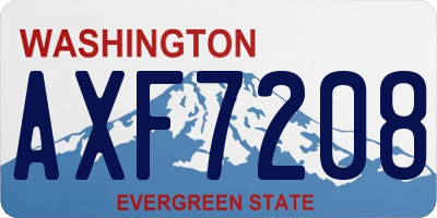 WA license plate AXF7208