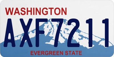 WA license plate AXF7211