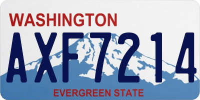 WA license plate AXF7214