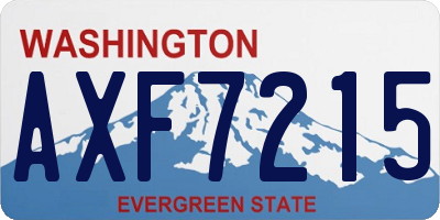 WA license plate AXF7215
