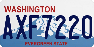 WA license plate AXF7220