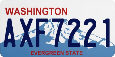 WA license plate AXF7221