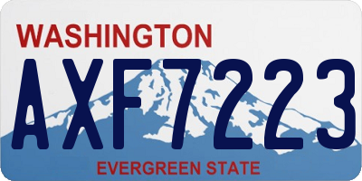 WA license plate AXF7223