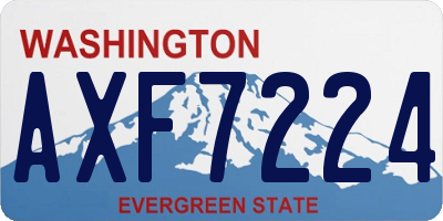 WA license plate AXF7224