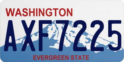 WA license plate AXF7225