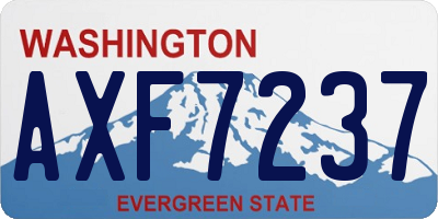 WA license plate AXF7237