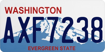 WA license plate AXF7238