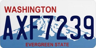 WA license plate AXF7239