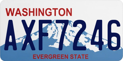WA license plate AXF7246
