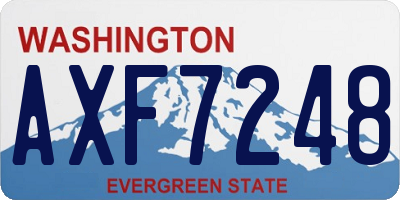 WA license plate AXF7248