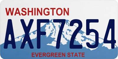 WA license plate AXF7254