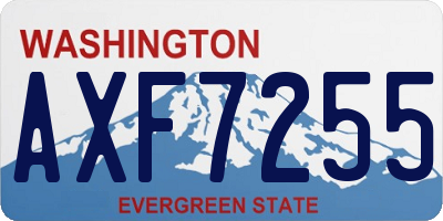 WA license plate AXF7255