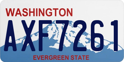 WA license plate AXF7261