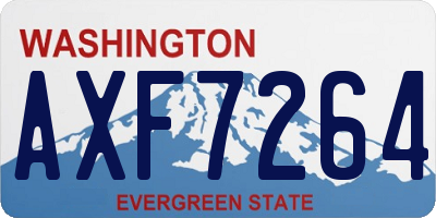 WA license plate AXF7264