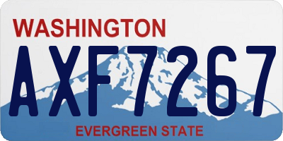 WA license plate AXF7267