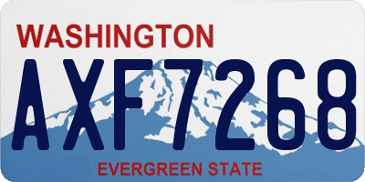 WA license plate AXF7268