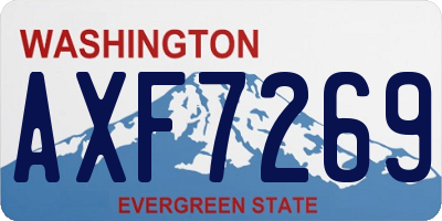WA license plate AXF7269