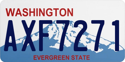 WA license plate AXF7271