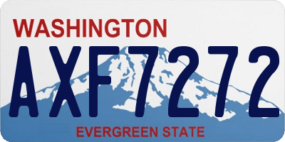 WA license plate AXF7272