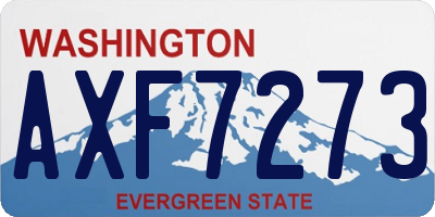 WA license plate AXF7273