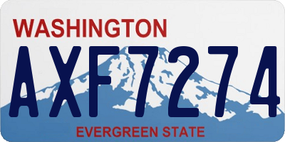 WA license plate AXF7274