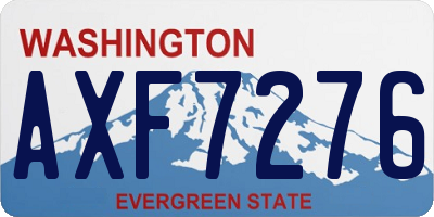 WA license plate AXF7276