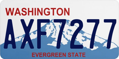 WA license plate AXF7277