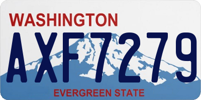 WA license plate AXF7279