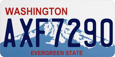 WA license plate AXF7290