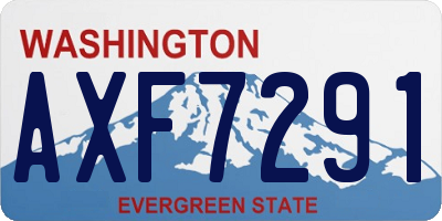 WA license plate AXF7291