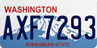 WA license plate AXF7293