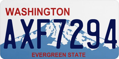 WA license plate AXF7294