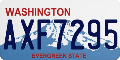 WA license plate AXF7295