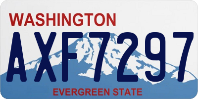 WA license plate AXF7297