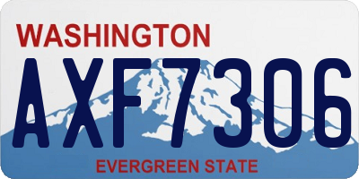 WA license plate AXF7306