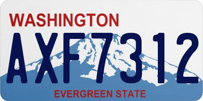 WA license plate AXF7312