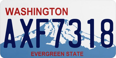 WA license plate AXF7318